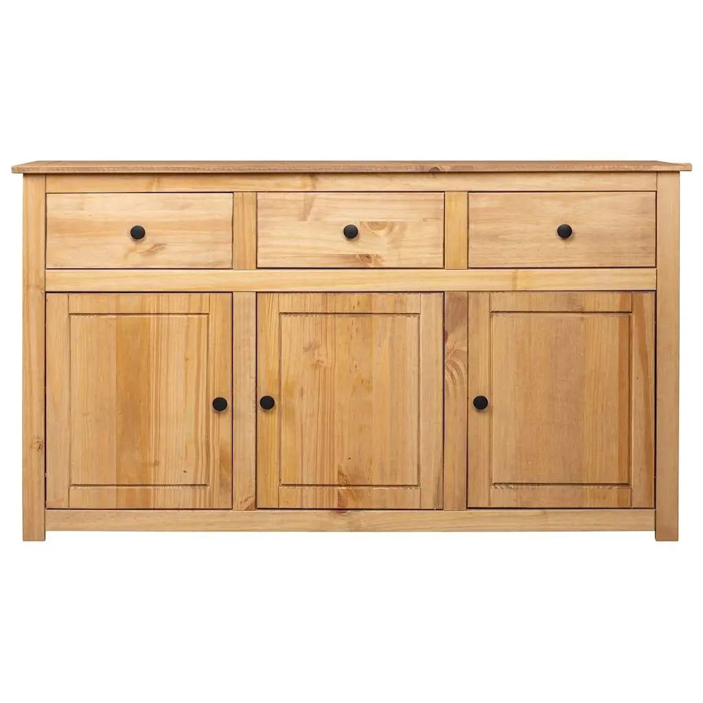 Solid Pinewood Sideboard 135x40x80 cm Brown Storage Cabinet Buffet Chest