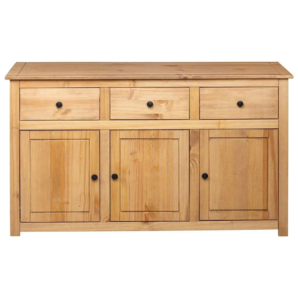 Solid Pinewood Sideboard 135x40x80 cm Brown Storage Cabinet Buffet Chest