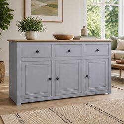 Practical Grey Sideboard for Organized Living Spaces