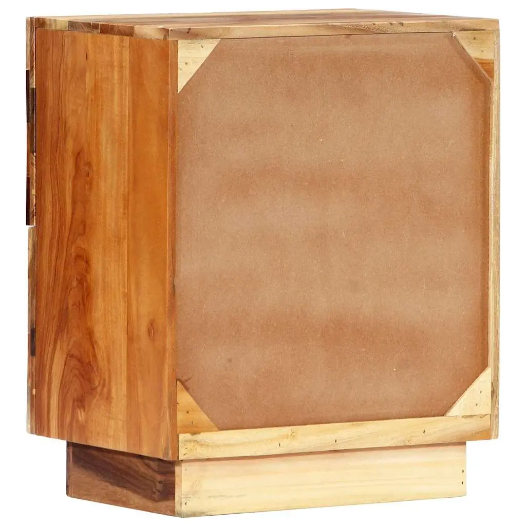 Reclaimed Wood Bedside Table Brown Nightstand with 2 Drawers 40x30x50 cm