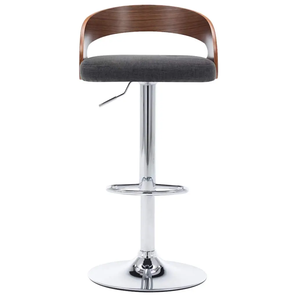 Grey Fabric Bar Stools Set of 2 for Home Use