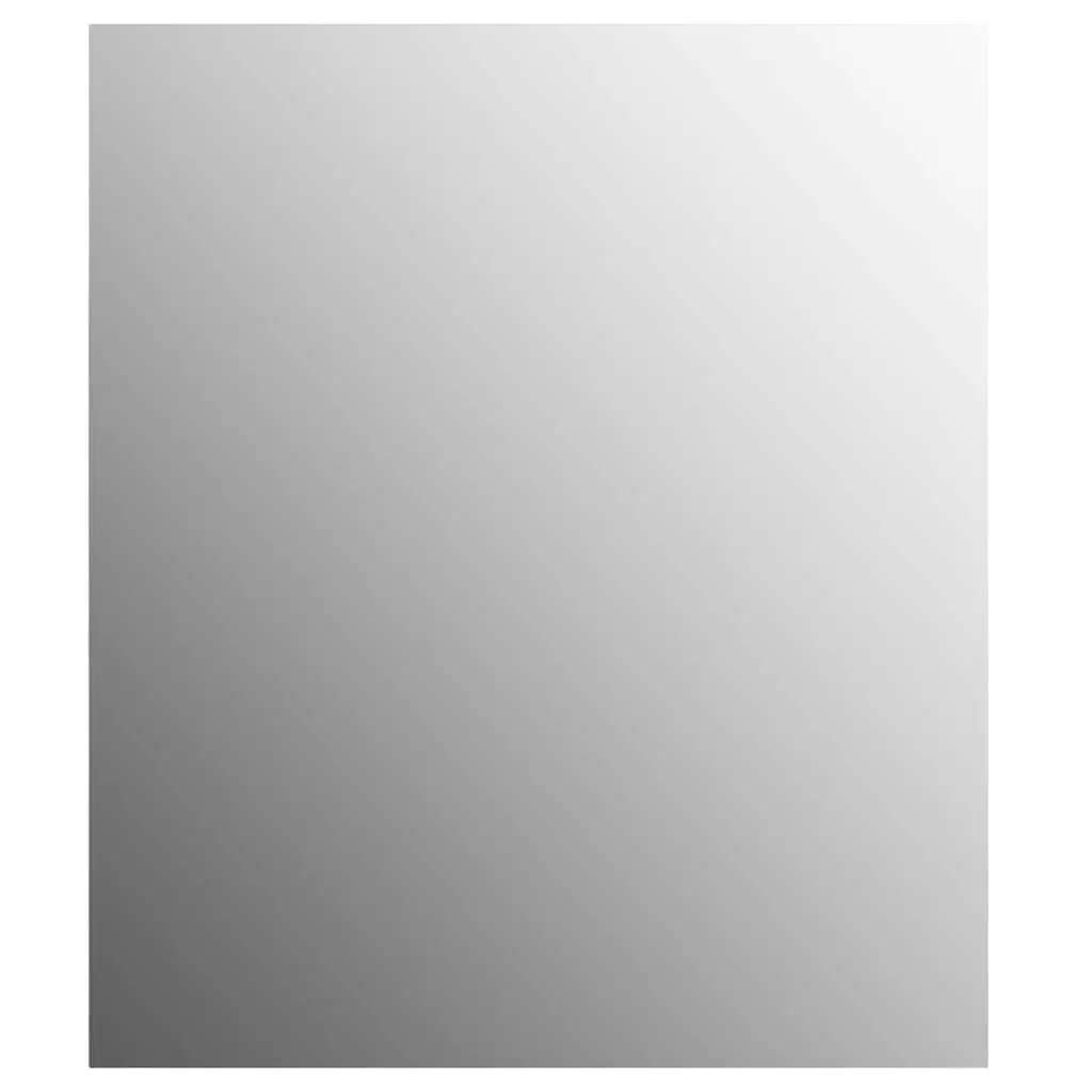 Rectangular Wall Mirror Silver Glass 70x50cm Frameless Modern Home Décor