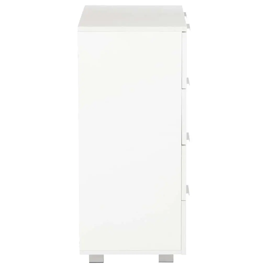 8-Drawer High Gloss White Sideboard Engineered Wood Storage Cabinet 60cm W x 35cm D x 80cm H