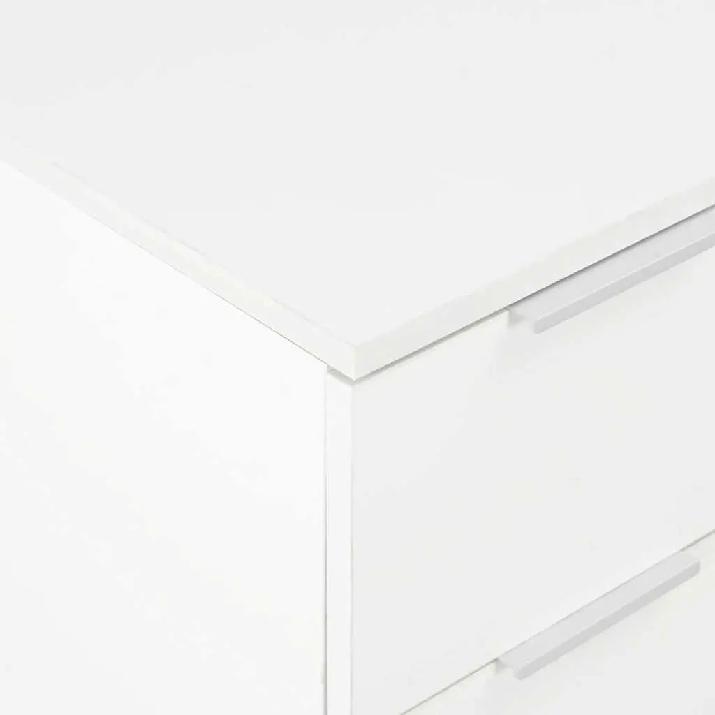 8-Drawer High Gloss White Sideboard Engineered Wood Storage Cabinet 60cm W x 35cm D x 80cm H
