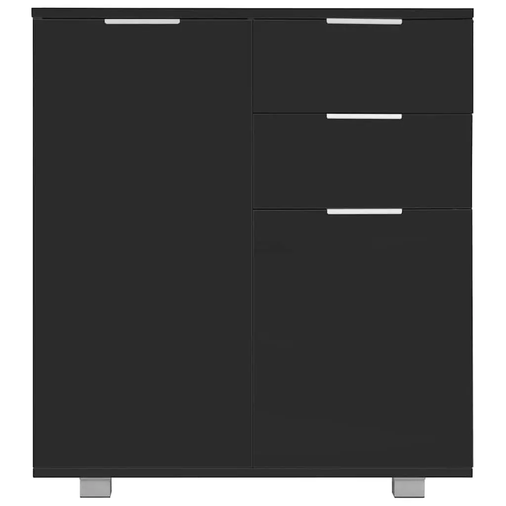 High Gloss Black Storage Cabinet for Home Use