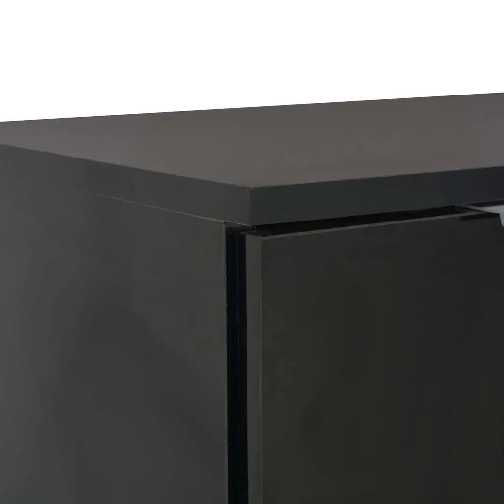 High Gloss Black Storage Cabinet for Home Use