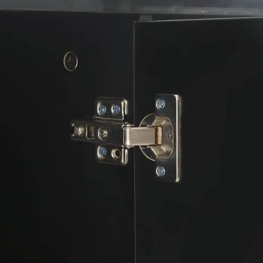High Gloss Black Storage Cabinet for Home Use