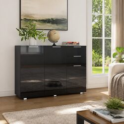Versatile High Gloss Sideboard for Dining and Living Rooms