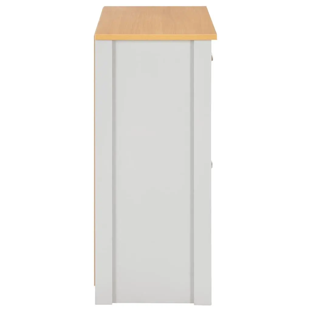 Sideboard Cabinet Engineered Wood 79 x 35 x 81 cm Grey Storage Buffet with Drawers and Doors