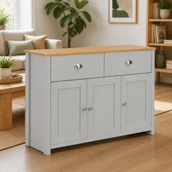Versatile Grey Sideboard with Ample Storage for Your Home