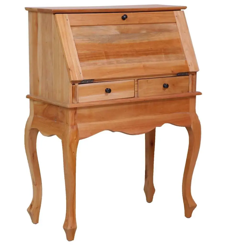 Secretary Desk Solid Mahogany Wood 78W x 42D x 103H cm Brown