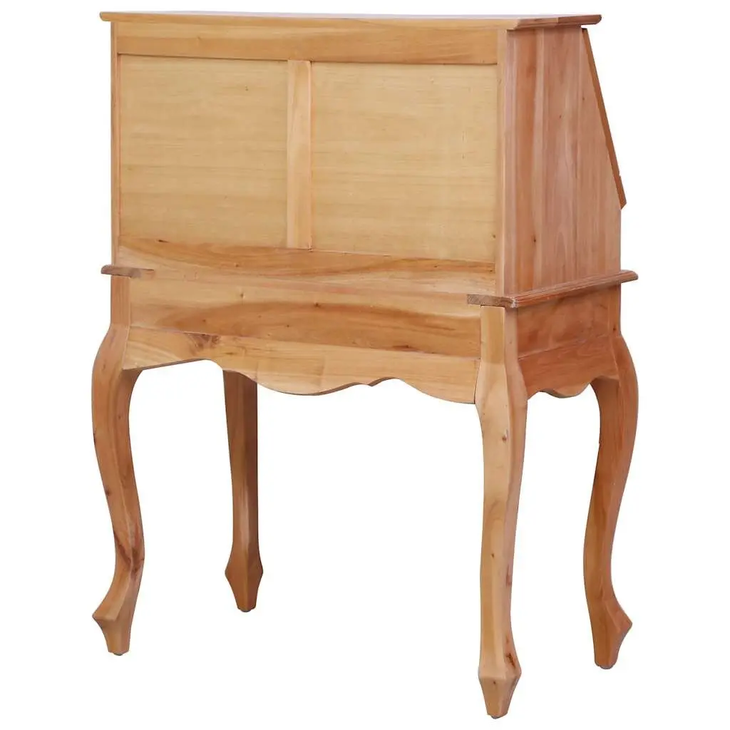 Secretary Desk Solid Mahogany Wood 78W x 42D x 103H cm Brown