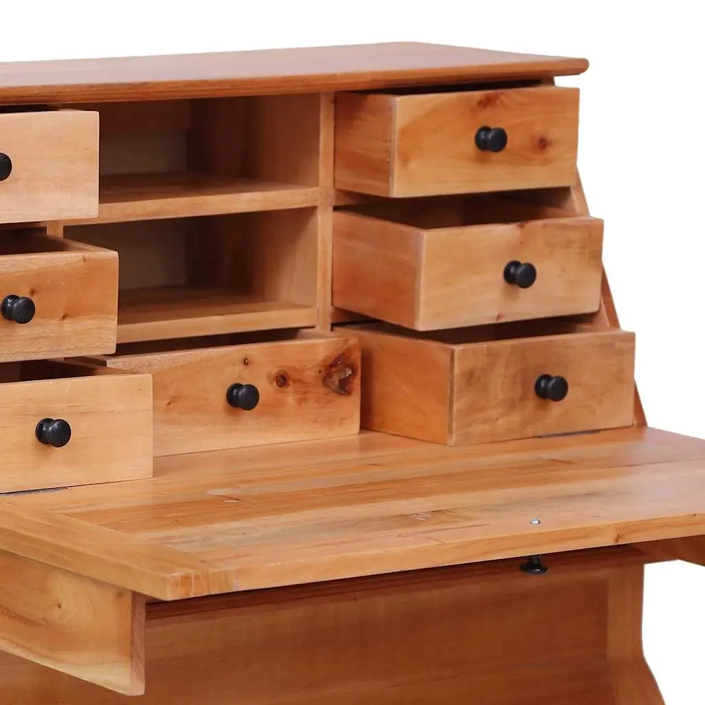 Secretary Desk Solid Mahogany Wood 78W x 42D x 103H cm Brown