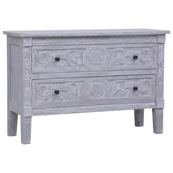 Practical Grey Sideboard Cabinet with 2 Drawers for Home Use