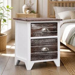 Functional 2 Drawer Nightstand for Everyday Use