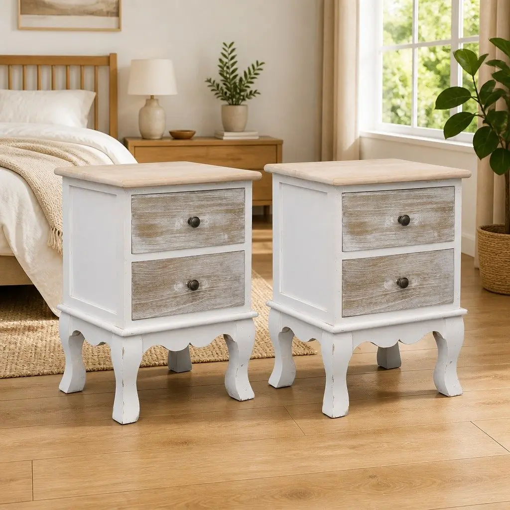 White Nightstands for Bedroom or Living Room