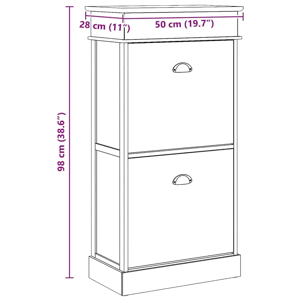 Grey Wooden Shoe Cabinet for Entryway Use
