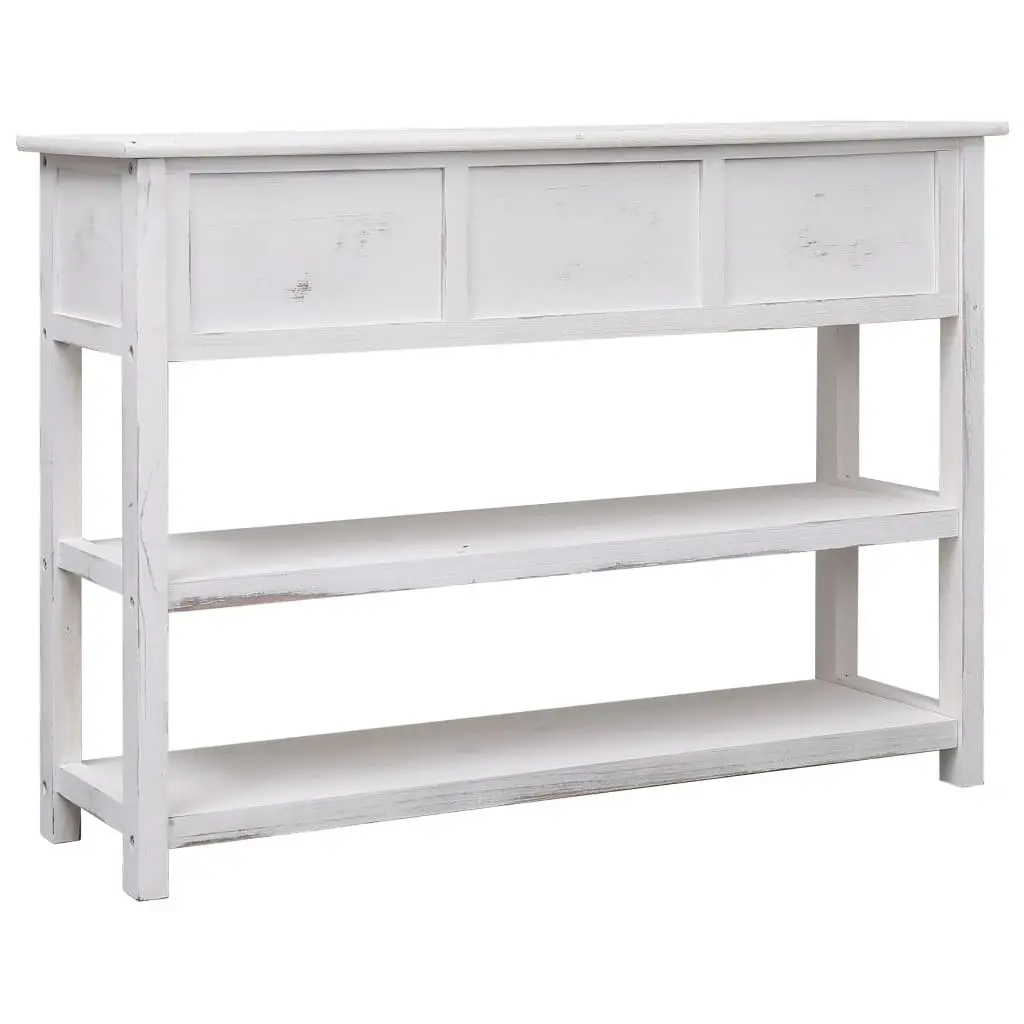 Wooden Sideboard White Storage Cabinet 3 Drawers 2 Shelves Buffet Furniture