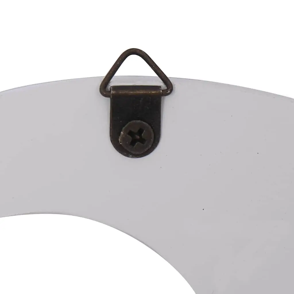 Wall Mounted Coat Rack MDF White 74 x 29.5 cm with Welcome Lettering and 5 Copper Hooks