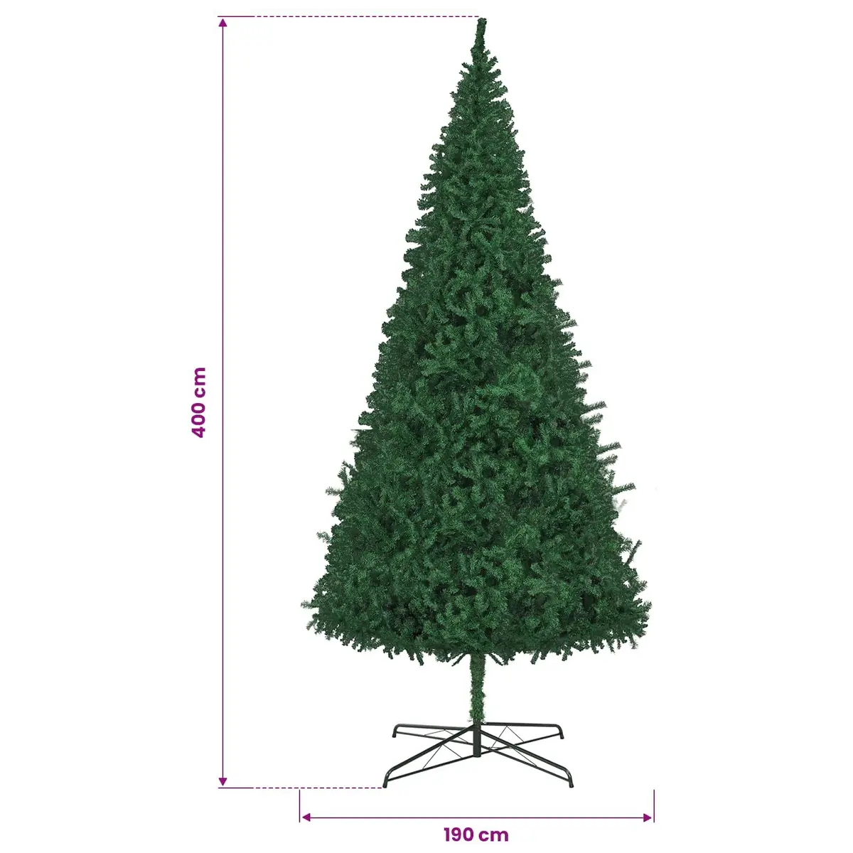 Artificial Christmas Tree PVC 400cm Green Lifelike Holiday Decor