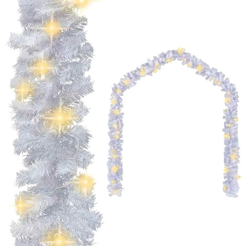 LED Christmas Garland Decoration Waterproof 10m White Indoor Outdoor for Stair Handrail