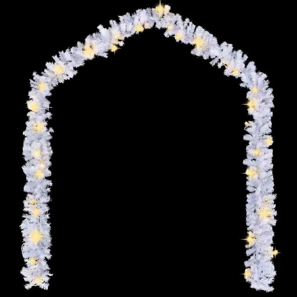 LED Christmas Garland Decoration Waterproof 10m White Indoor Outdoor for Stair Handrail