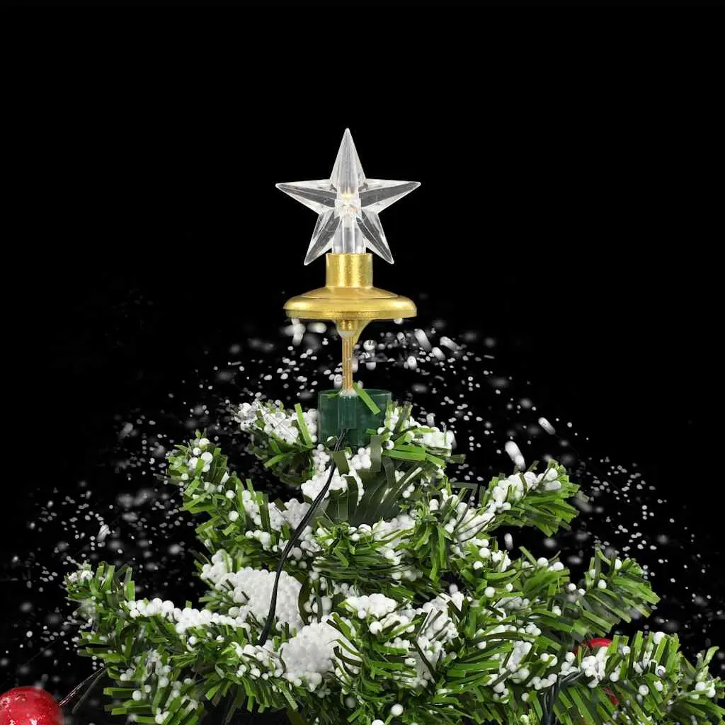 Artificial Christmas Tree Green 75cm with Snow Effect Umbrella Base
