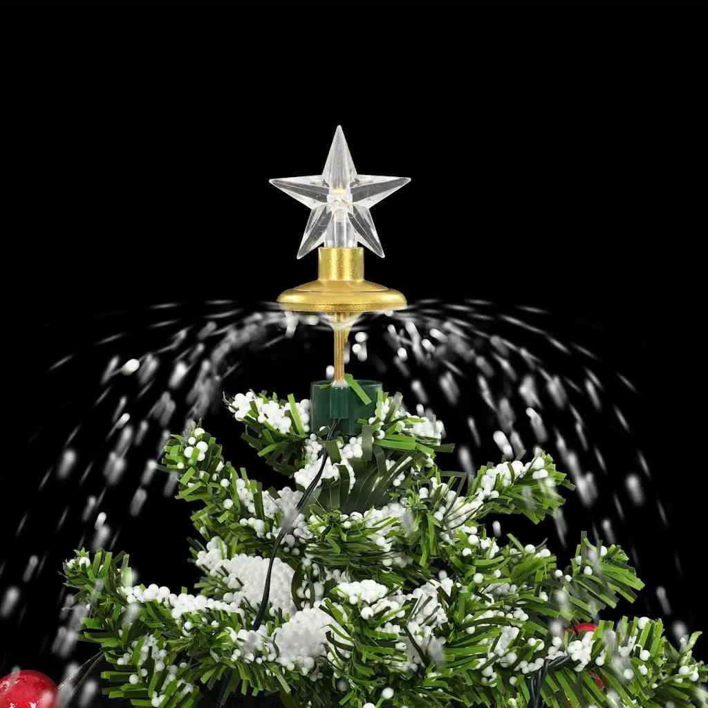 Artificial Christmas Tree Green 75cm with Snow Effect Umbrella Base