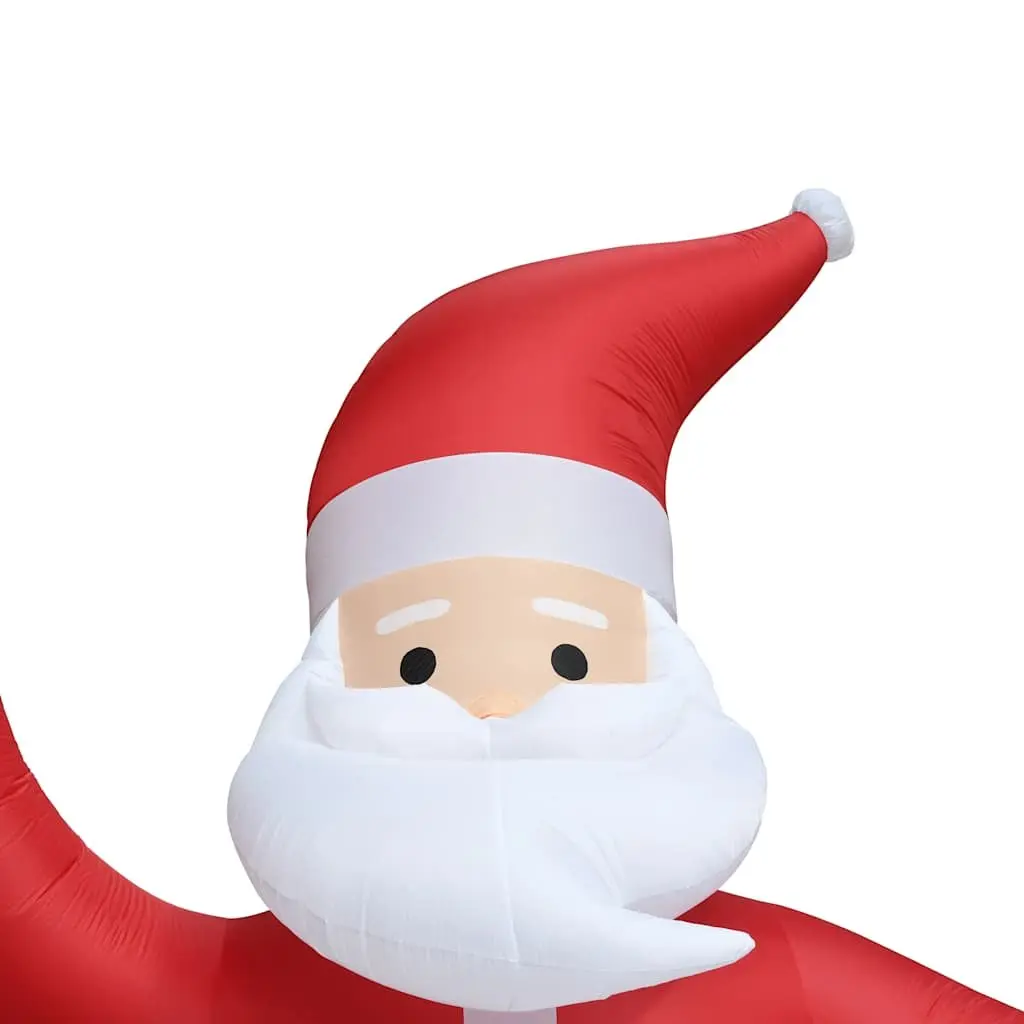 Inflatable Santa Claus Decoration Polyester 600cm XXL Outdoor Waving Display