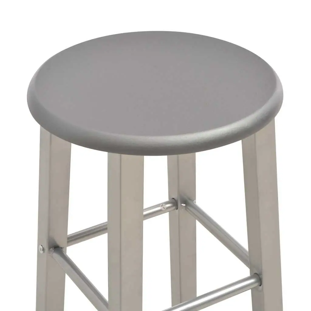 Bar Stools MDF and Steel Anthracite Set of 2