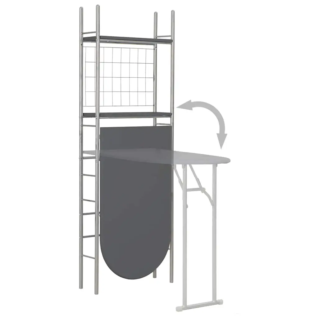 3 Piece Folding Dining Set with Storage Rack