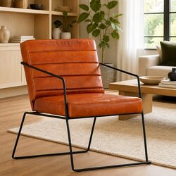 Ideal Real Leather Armchair for Reading or Relaxing