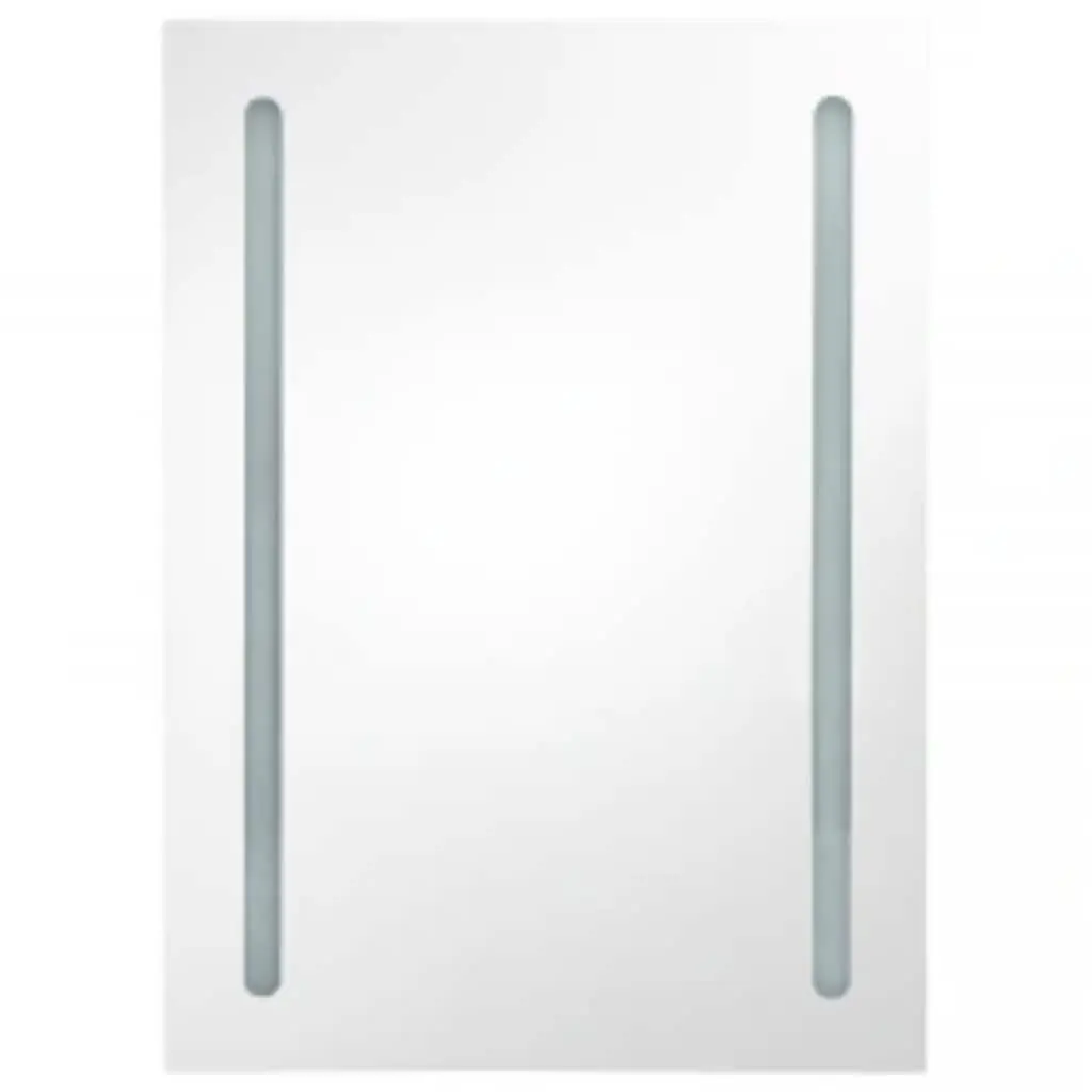 LED Bathroom Mirror Cabinet MDF 50x13x70cm Wall Mounted White
