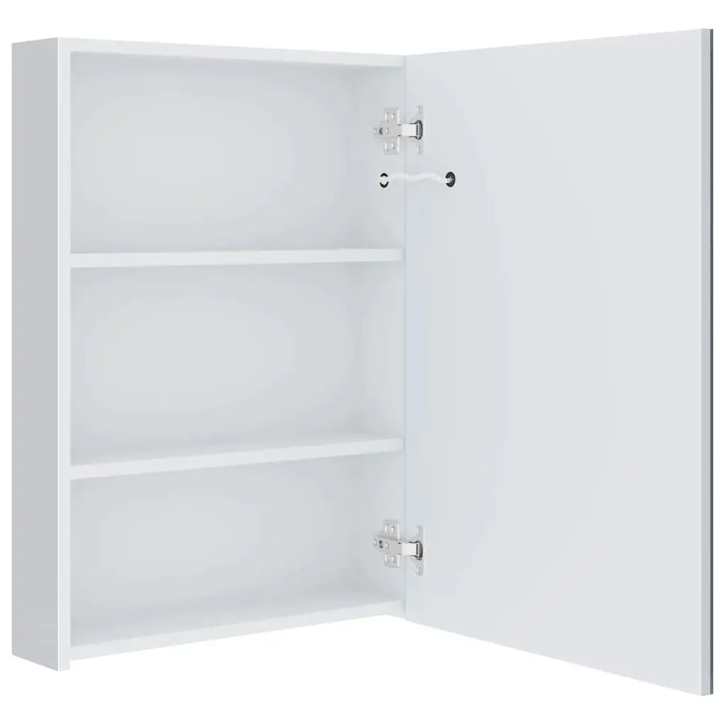 LED Bathroom Mirror Cabinet MDF 50x13x70cm Wall Mounted White