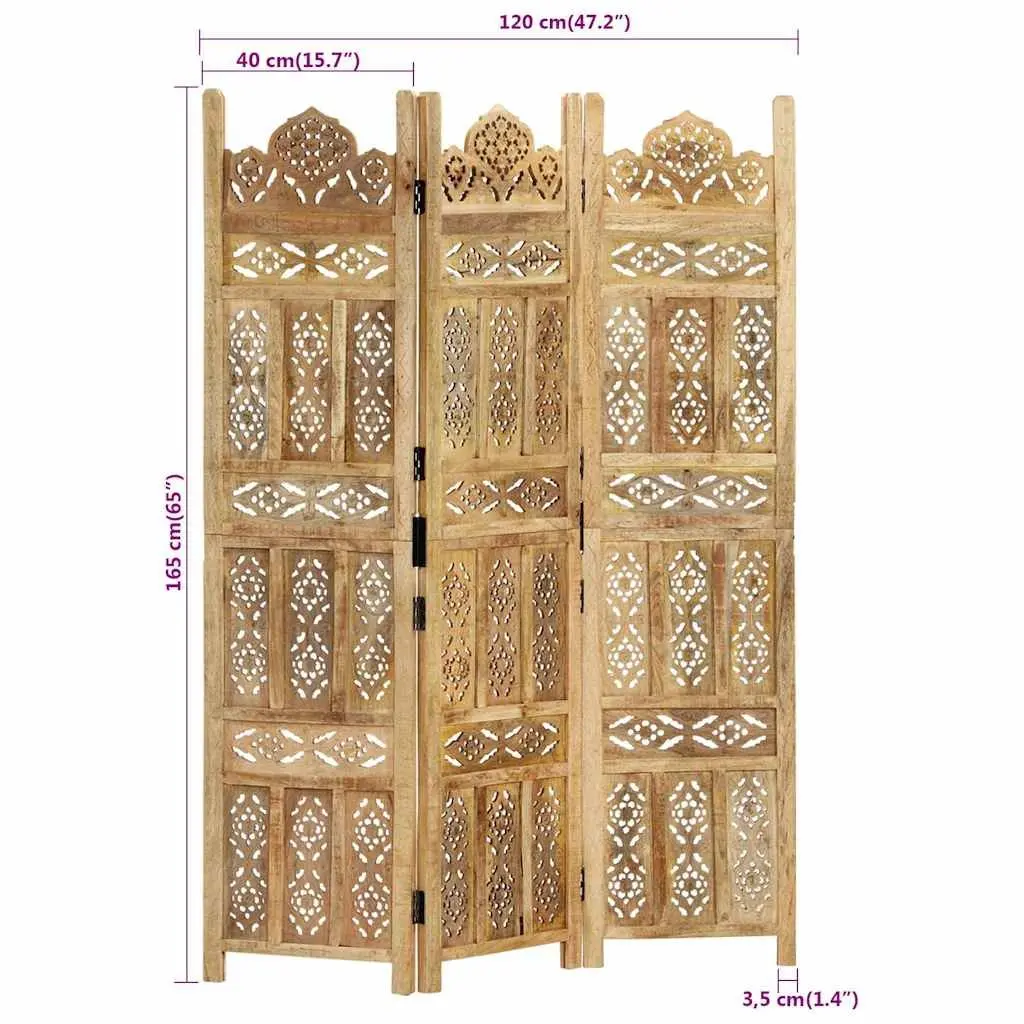 3-Panel Folding Privacy Screen for Home Use
