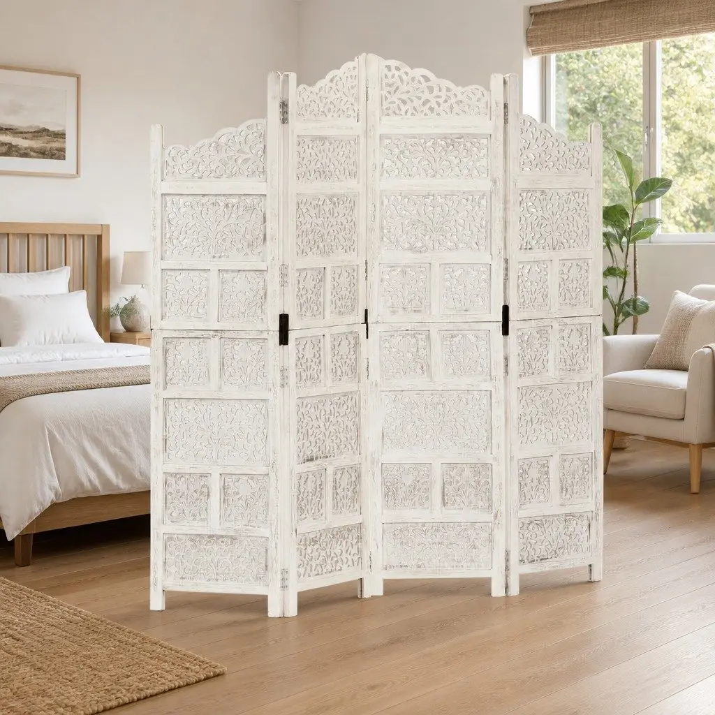 4-Panel Room Divider for Home Privacy