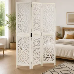 3-Panel Folding Room Divider for Privacy 120x165cm