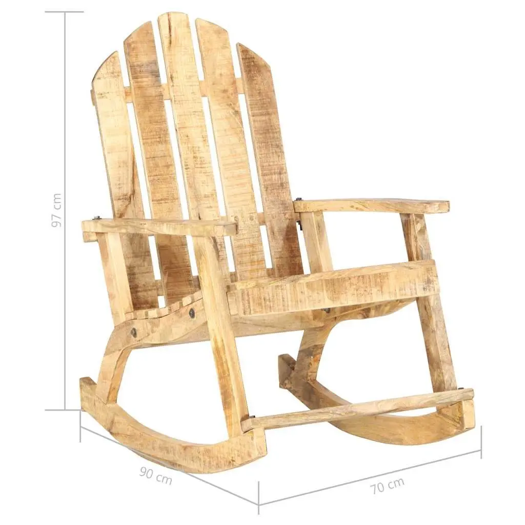 Garden Rocking Chair Solid Wooden Swing Seat Outdoor Patio Furniture Brown