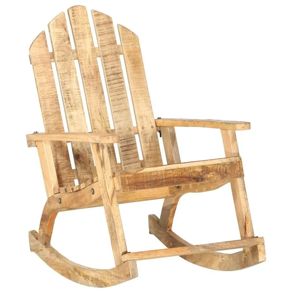 Garden Rocking Chair Solid Wooden Swing Seat Outdoor Patio Furniture Brown