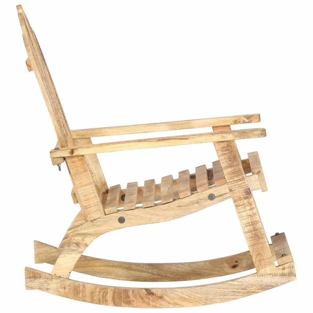 Garden Rocking Chair Solid Wooden Swing Seat Outdoor Patio Furniture Brown
