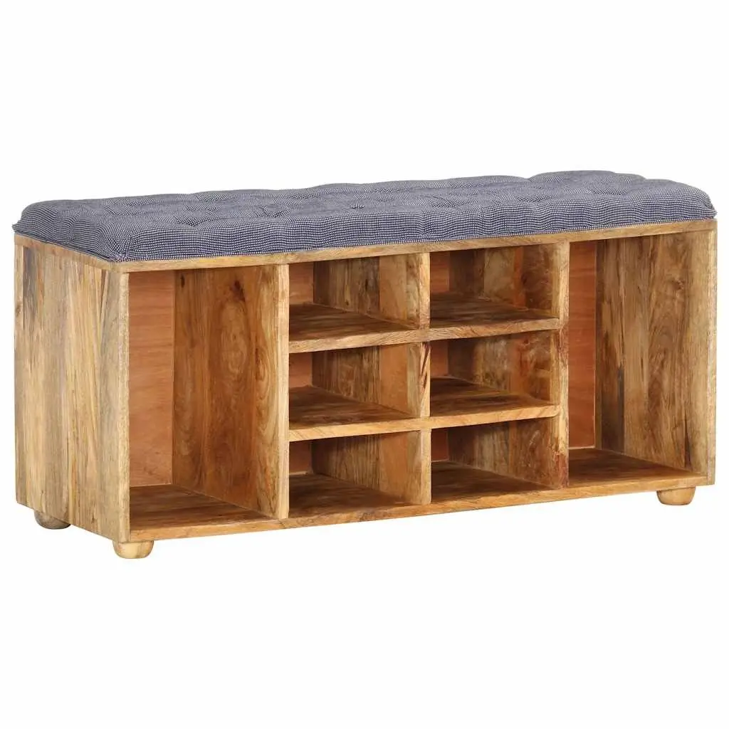 Storage Bench Hall Entryway Solid Wood Padded Seat Compartments Furniture