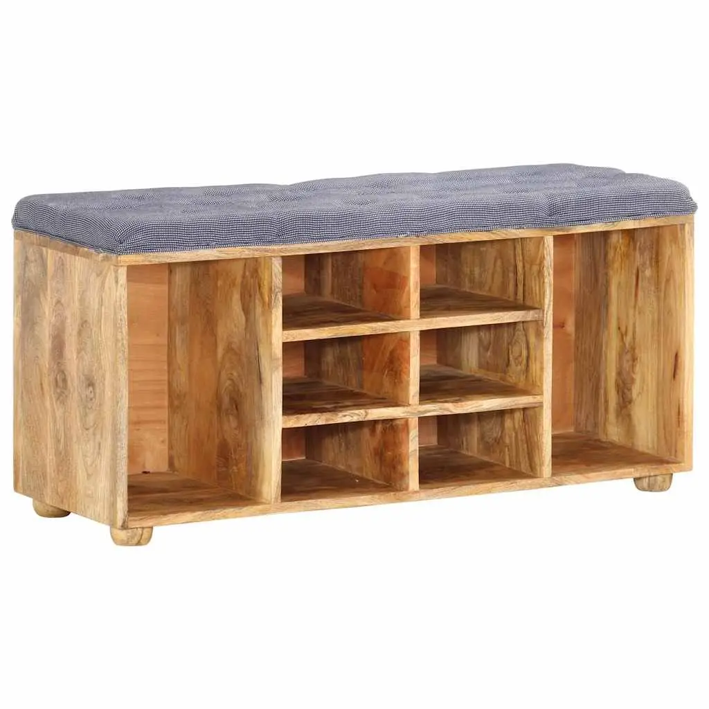 Storage Bench Hall Entryway Solid Wood Padded Seat Compartments Furniture