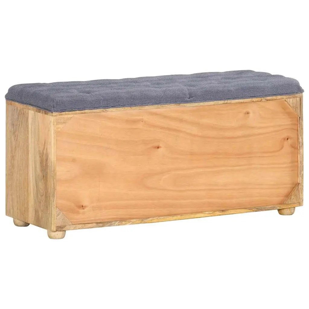 Storage Bench Hall Entryway Solid Wood Padded Seat Compartments Furniture