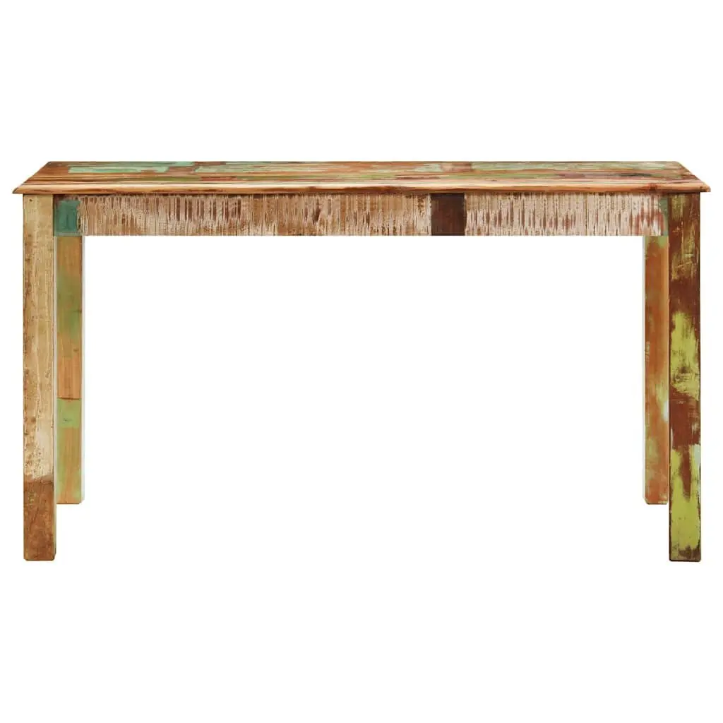Dining Table Antique Style Multicolour Solid Tropical Reclaimed Wood 140x70x76cm