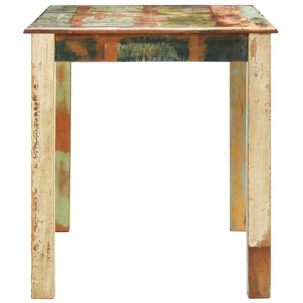 Dining Table Antique Style Multicolour Solid Tropical Reclaimed Wood 140x70x76cm