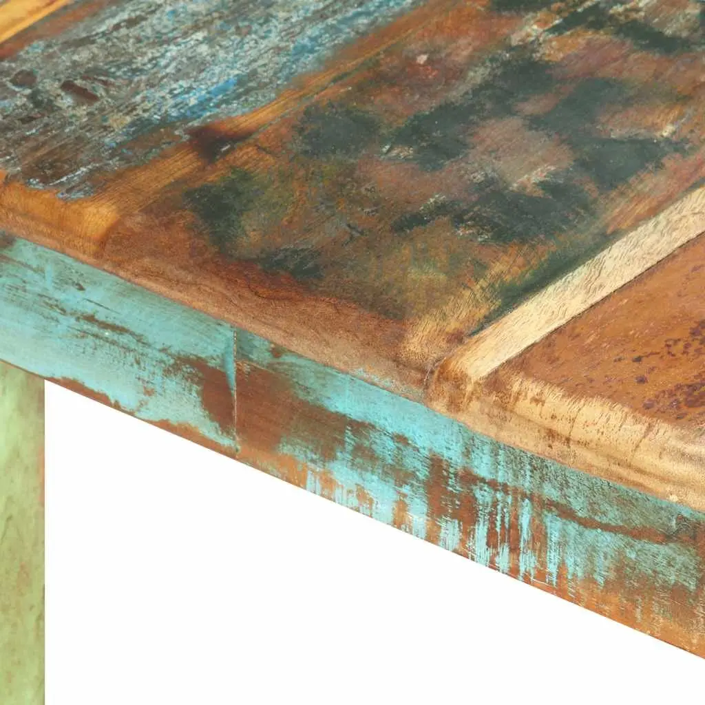 Dining Table Antique Style Multicolour Solid Tropical Reclaimed Wood 140x70x76cm