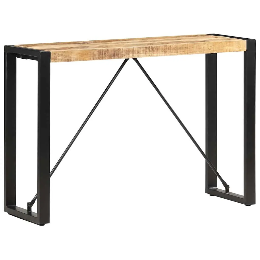 Console Table 110x35x76 cm Solid Mango Wood with Steel Legs End Accent