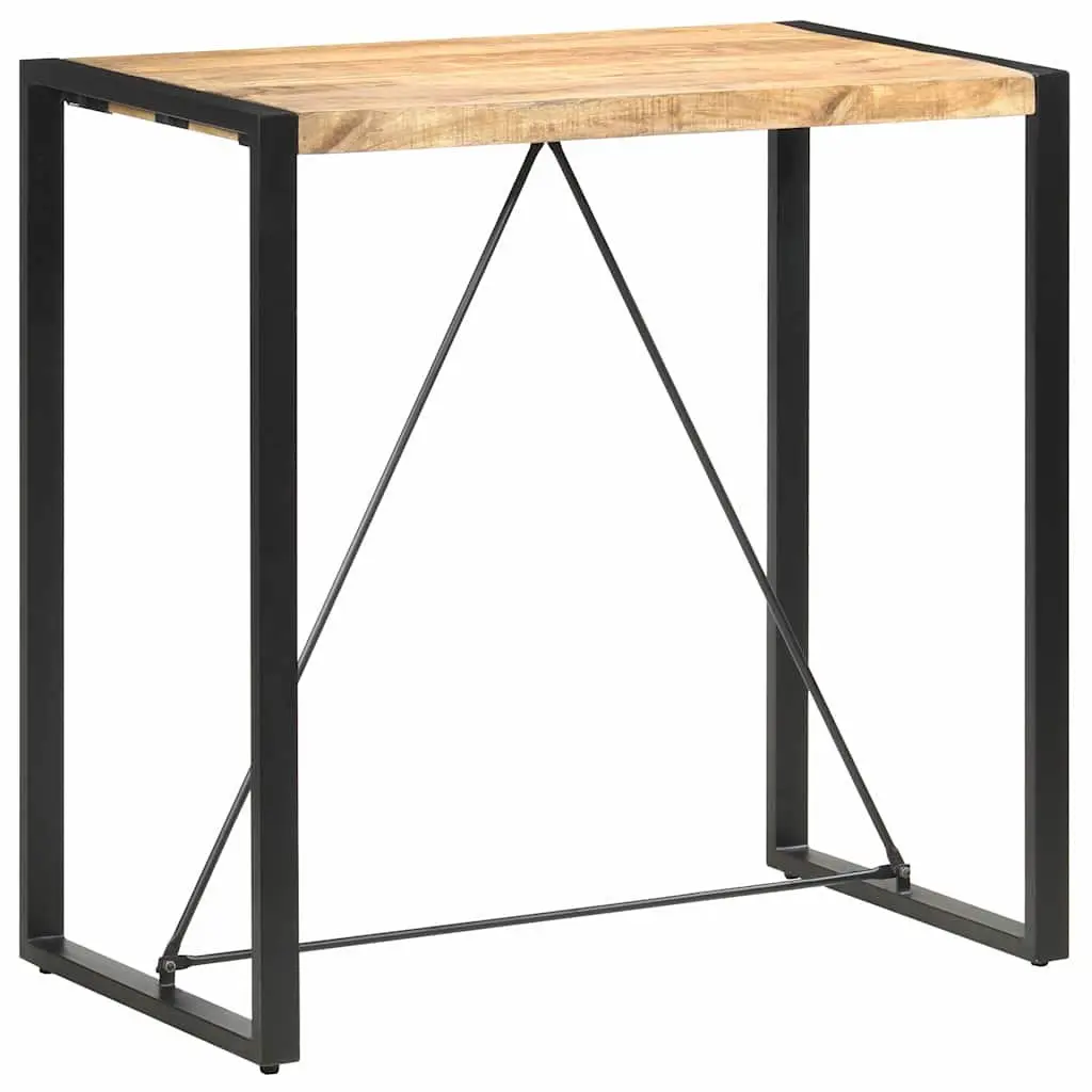 Bar Table Solid Mango Wood 110cm x 60cm x 110cm Brown Industrial Retro Style