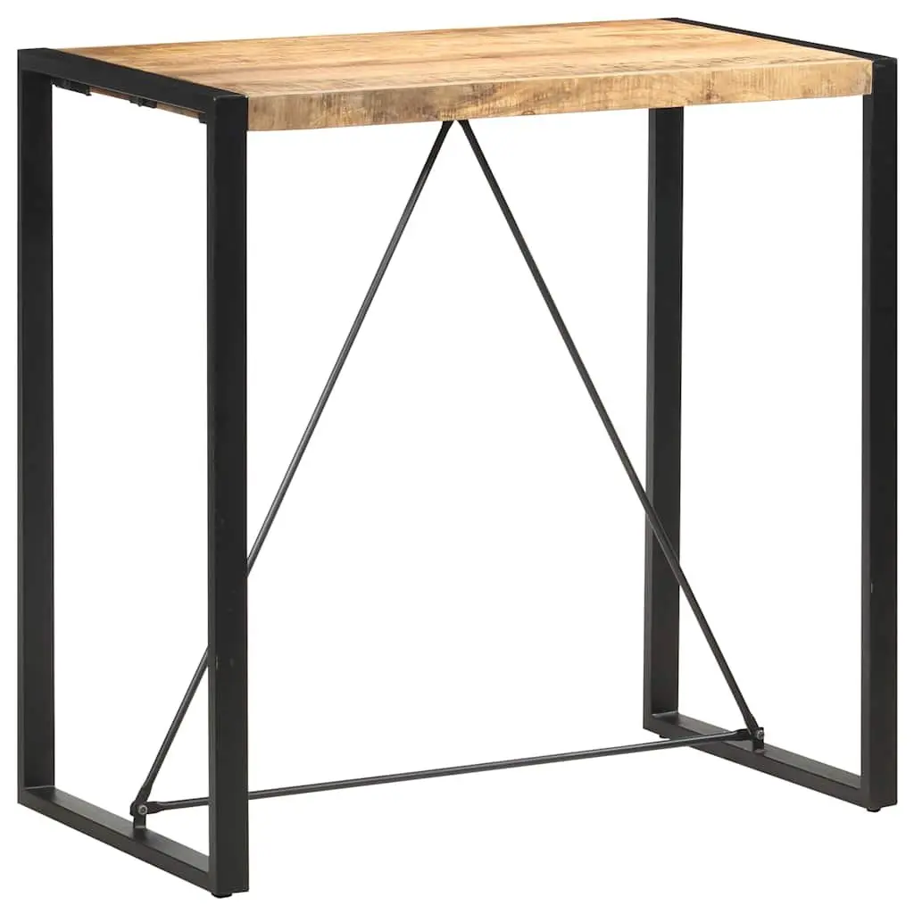 Bar Table Solid Mango Wood 110cm x 60cm x 110cm Brown Industrial Retro Style