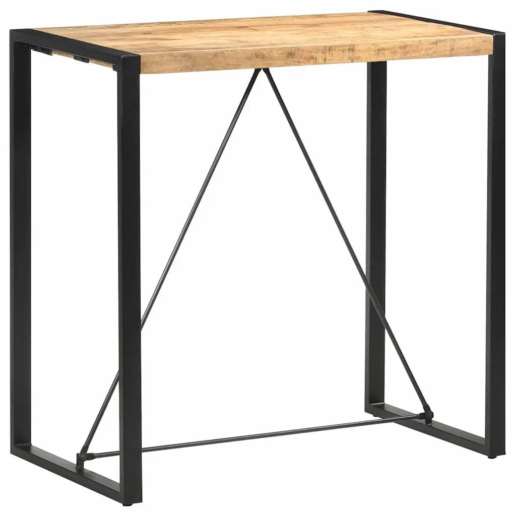 Bar Table Solid Mango Wood 110cm x 60cm x 110cm Brown Industrial Retro Style